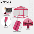 Cozywor Tonnelle escamotable en acier de 3,35 m x 3,35 m avec moustiquaire