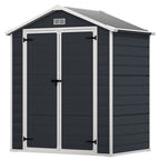 Abri de jardin en résine toutes saisons avec plancher, 1,8 m x 1,2 m/1,8 m x 2,4 m/2,4 m x 1,8 m/2,4 m x 3 m, Spire Tool Shed