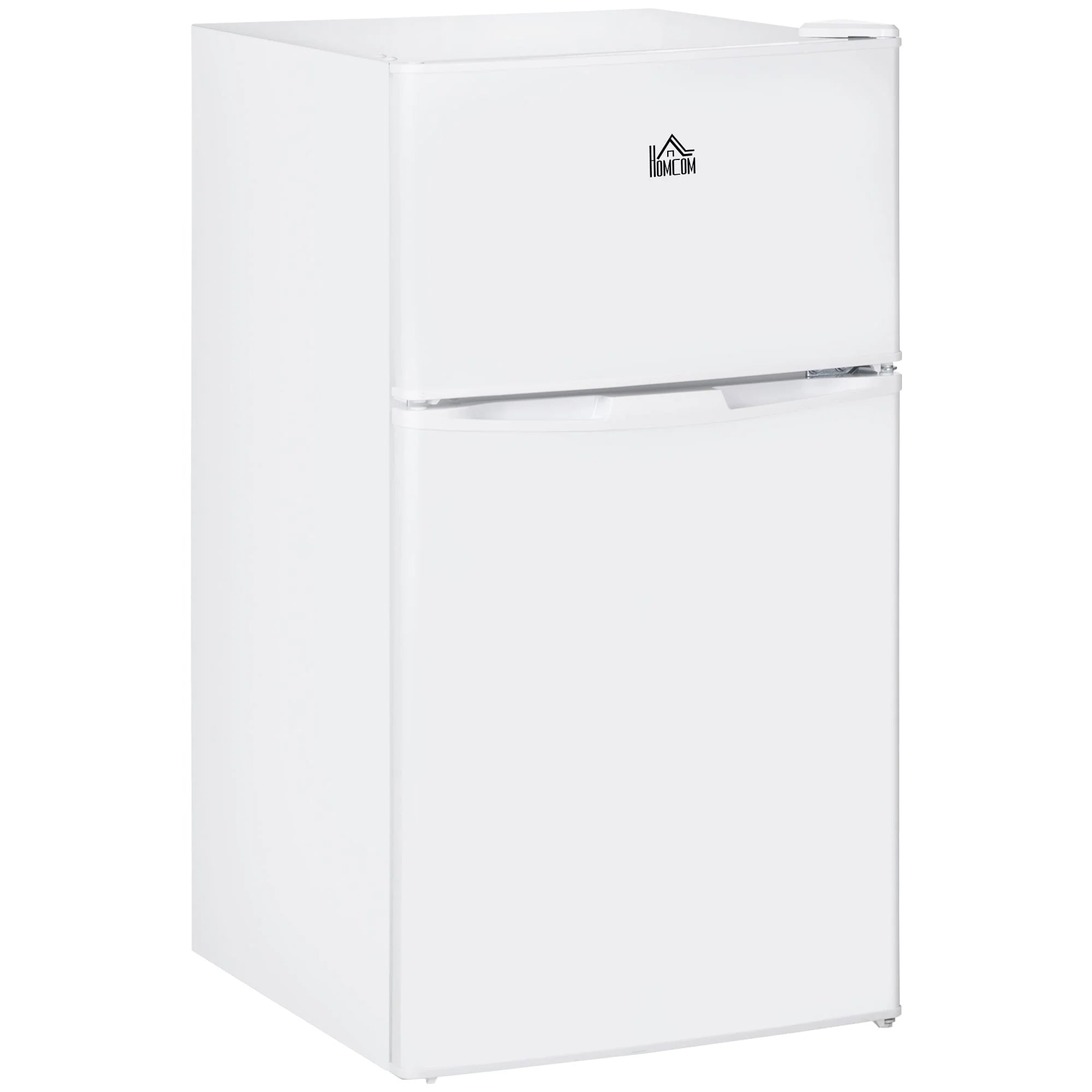 Mini-réfrigérateur HOMCOM à deux portes avec congélateur, réfrigérateur compact de 3,2 pi³ avec étagère réglable, thermostat réglable
