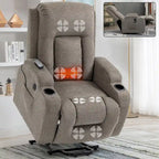Fauteuil inclinable releveur électrique Lazy Boy, fauteuil de massage moderne à moteur unique avec chauffage lombaire, port de chargement USB, porte-gobelets
