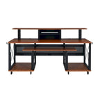 Pupitre de musique rectangulaire avec 8 roulettes et 1 tiroir à clavier