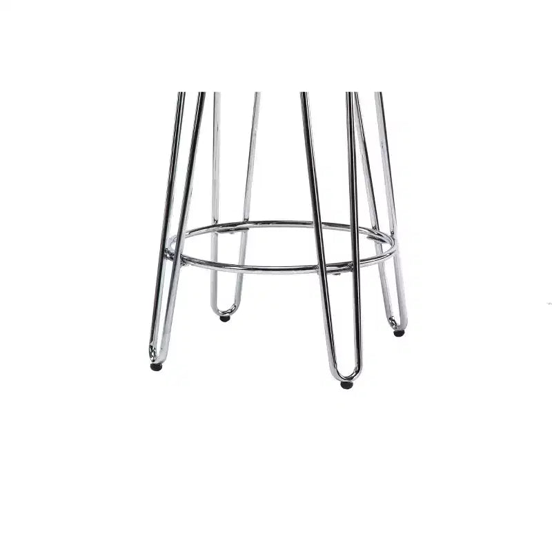 Tabouret de bar Quinn hauteur comptoir 24" chromé - ACEssentials : Rond, pieds en acier, hauteur fixe, non rembourré