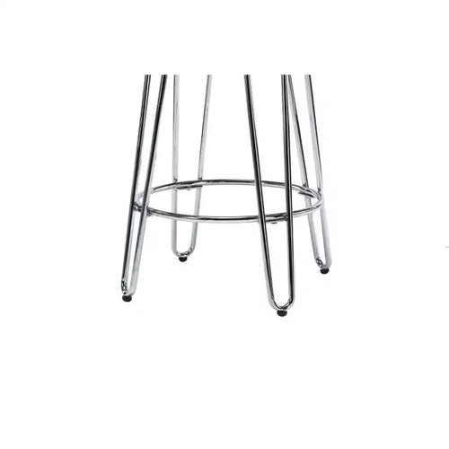 Tabouret de bar Quinn hauteur comptoir 24" chromé - ACEssentials : Rond, pieds en acier, hauteur fixe, non rembourré