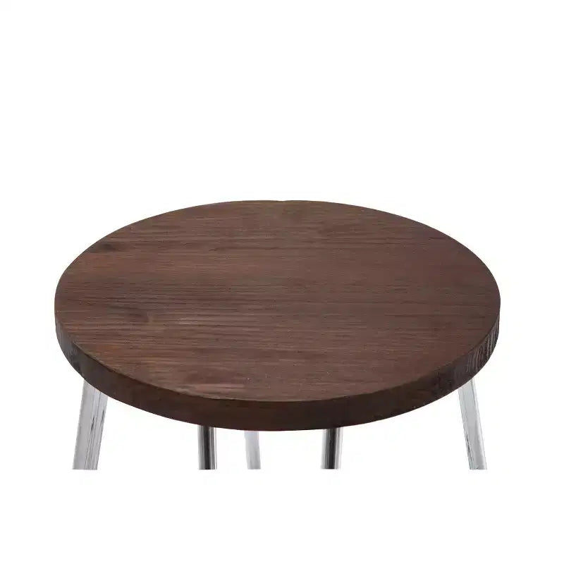 Tabouret de bar Quinn hauteur comptoir 24" chromé - ACEssentials : Rond, pieds en acier, hauteur fixe, non rembourré