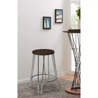 Tabouret de bar Quinn hauteur comptoir 24" chromé - ACEssentials : Rond, pieds en acier, hauteur fixe, non rembourré