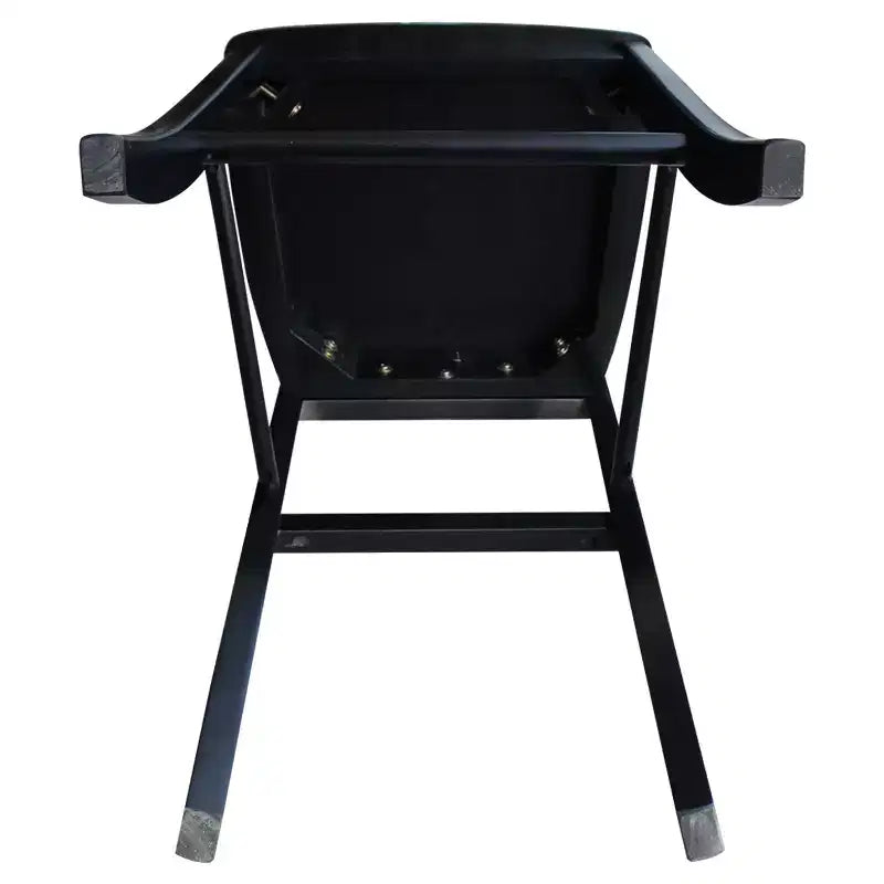 Tabouret de bar Martha X de 30 po, noir de jais - International Concepts : bois massif, design traditionnel