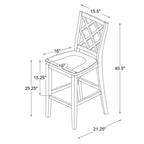 Tabouret de bar style ferme Helby X-Back en bois au fini blanc de 25,25 po – Powell : acacia massif et bois d'hévéa