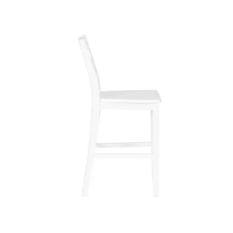 Tabouret de bar style ferme Helby X-Back en bois au fini blanc de 25,25 po – Powell : acacia massif et bois d'hévéa
