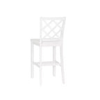 Tabouret de bar style ferme Helby X-Back en bois au fini blanc de 25,25 po – Powell : acacia massif et bois d'hévéa