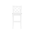 Tabouret de bar style ferme Helby X-Back en bois au fini blanc de 25,25 po – Powell : acacia massif et bois d'hévéa