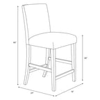 Skyline Furniture Tabouret de bar hauteur comptoir Hendrix Bloc Panel Moutarde : Tabouret de cuisine moderne de 101,6 cm, motif géométrique