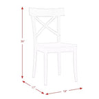 Ensemble de 2 chaises d'appoint en bois Calhoun, marron foncé – Picket House Furnishings : Dossier en X, Rustique