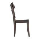 Ensemble de 2 chaises d'appoint en bois Calhoun, marron foncé – Picket House Furnishings : Dossier en X, Rustique
