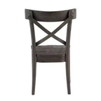 Ensemble de 2 chaises d'appoint en bois Calhoun, marron foncé – Picket House Furnishings : Dossier en X, Rustique