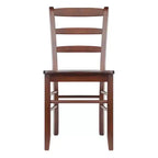 Lot de 2 chaises échelle en noyer antique - Winsome : Bois dur, non tapissé, sièges de cuisine