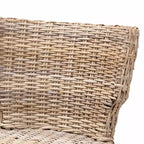 Lot de 2 chaises de salle à manger Enver en rotin et bois Naturel/Marron - bali & pari : Fabriquées à la main, origine indonésienne