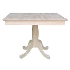 Tables de salle à manger 29,1" Minden Square Top Pedestal Inachevées - International Concepts : Bois massif, Coin-repas
