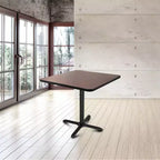 Table à dîner carrée de 36 po à noyau composite : Non extensible, style moderne - Hampden Furnishings