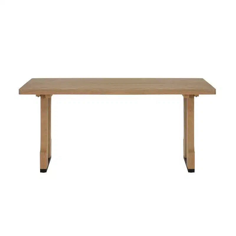 Christopher Knight Home Rowan, table à manger rustique de 160 cm avec double piedestal, frêne naturel
