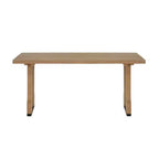 Christopher Knight Home Rowan, table à manger rustique de 160 cm avec double piedestal, frêne naturel