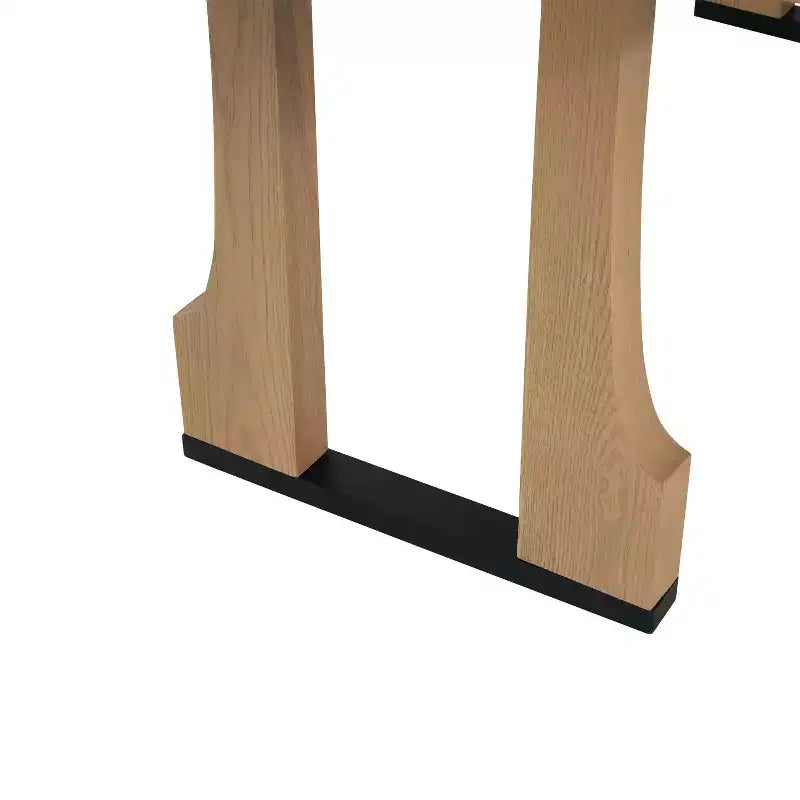 Christopher Knight Home Rowan, table à manger rustique de 160 cm avec double piedestal, frêne naturel
