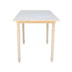 Table de salle à manger extensible hauteur comptoir avec rallonge papillon et pieds tournés non finie - International Concepts