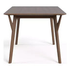 HOMES: Inside + Out Table de salle à manger rectangulaire 59 po Palm Shade de style Mid-Century pour 6 personnes, noyer