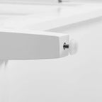 Îlot de cuisine Silvia avec dessus en acier inoxydable et tabourets à dossier en X Blanc/Gris - Crosley