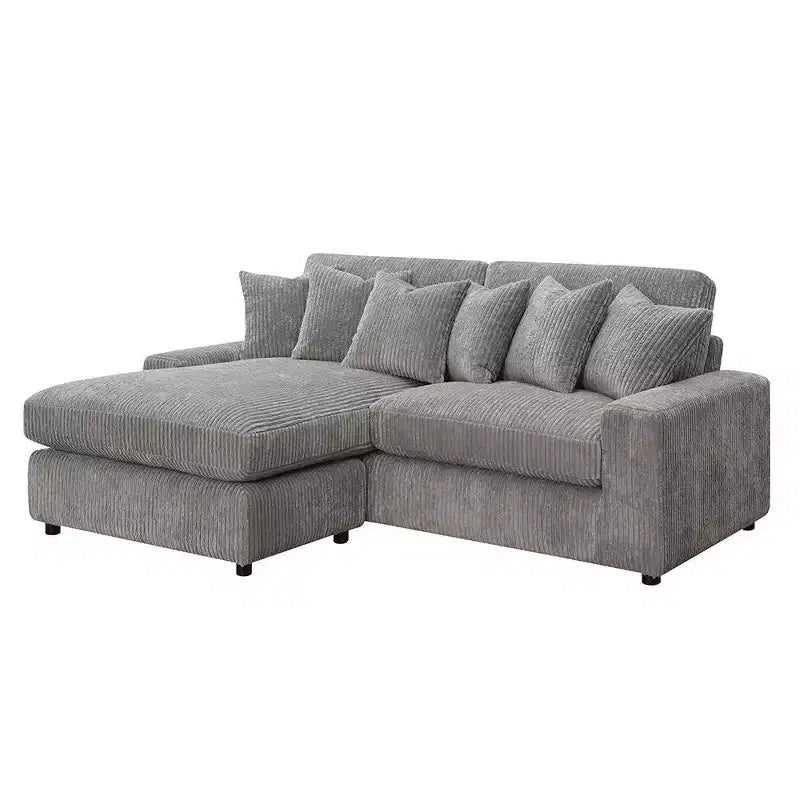 Canapé Tavia 84 po en velours côtelé gris - Acme Furniture