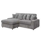 Canapé Tavia 84 po en velours côtelé gris - Acme Furniture