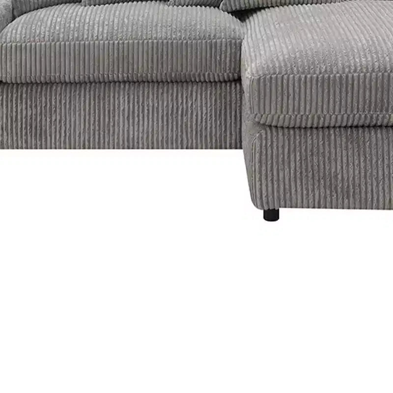 Canapé Tavia 84 po en velours côtelé gris - Acme Furniture