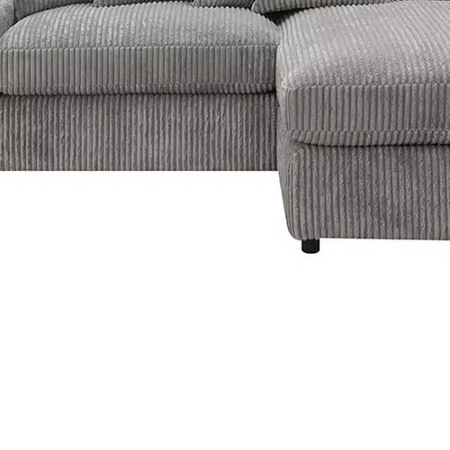Canapé Tavia 84 po en velours côtelé gris - Acme Furniture