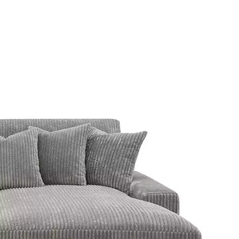 Canapé Tavia 84 po en velours côtelé gris - Acme Furniture