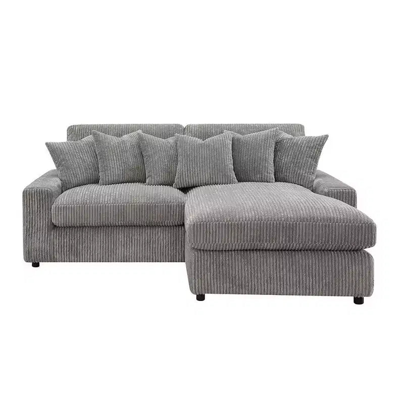 Canapé Tavia 84 po en velours côtelé gris - Acme Furniture