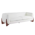 Canapé 3 places Christopher Knight Home Mia en tissu bouclé, 210 cm, beige