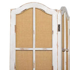 Paravent en bois de style ferme beige - Olivia & May