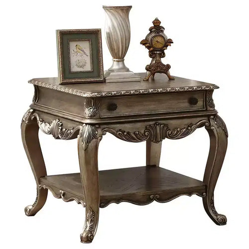 Acme Furniture Ragenardus Accent Table Vintage Oak Finish