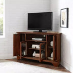 Meuble TV d'angle Crosley LaFayette pour téléviseurs jusqu'à 48", rouge foncé : Mid-Century Modern, meuble TV avec gestion des câbles