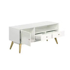 Meuble TV Lilou pour téléviseurs jusqu'à 53 po Blanc Français - Adore Decor