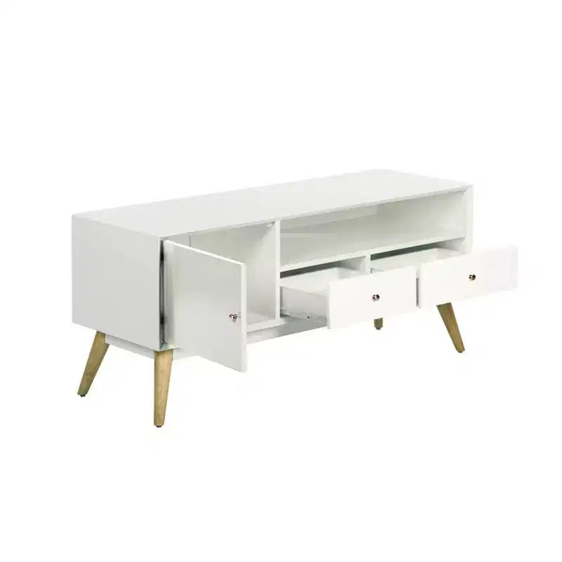 Meuble TV Lilou pour téléviseurs jusqu'à 53 po Blanc Français - Adore Decor