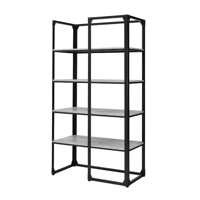 72.25" Havano 4 Shelf Open Industrial Bookcase: Steel Frame, MDF - HOMES: Inside + Out