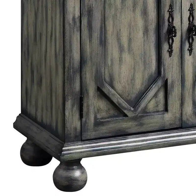 Acme Furniture Armoire de rangement décorative Pavan Gris rustique