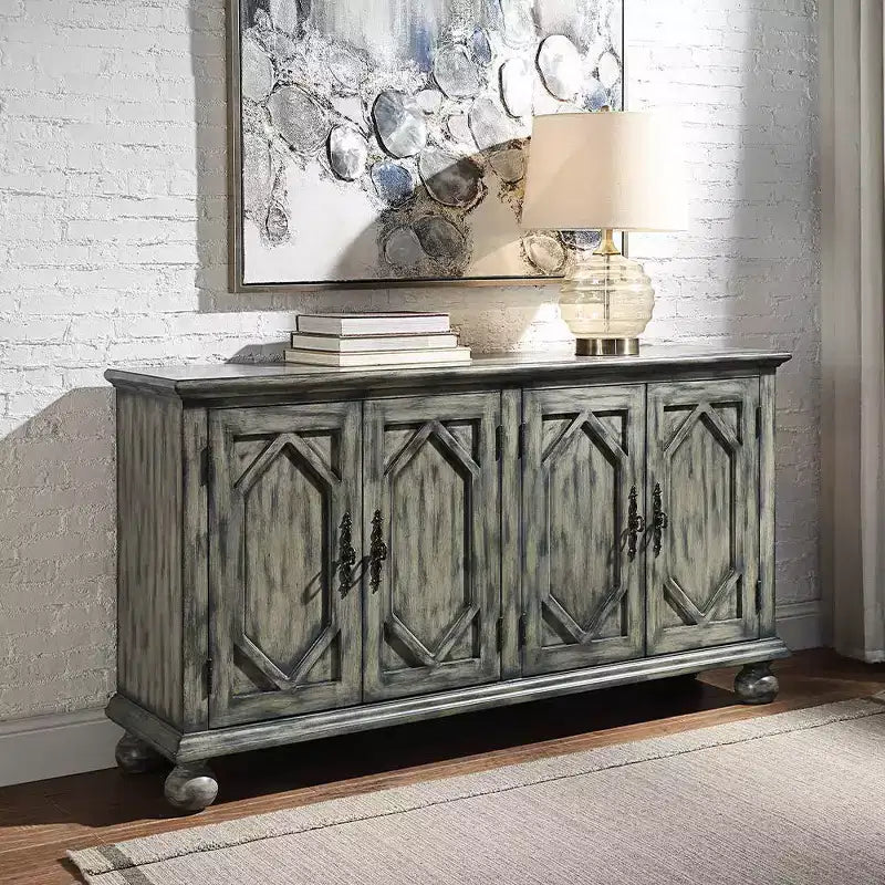 Acme Furniture Armoire de rangement décorative Pavan Gris rustique