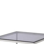 Table d'appoint en verre Adelrik Acme Furniture avec finition chromée