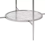 Table d'appoint en verre Adelrik Acme Furniture avec finition chromée
