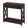 Breighton Home Oxford 1 Drawer Entryway Hall Table with Shelf in Espresso