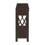 Console d'entrée Breighton Home Oxford à 1 tiroir avec étagère, coloris expresso