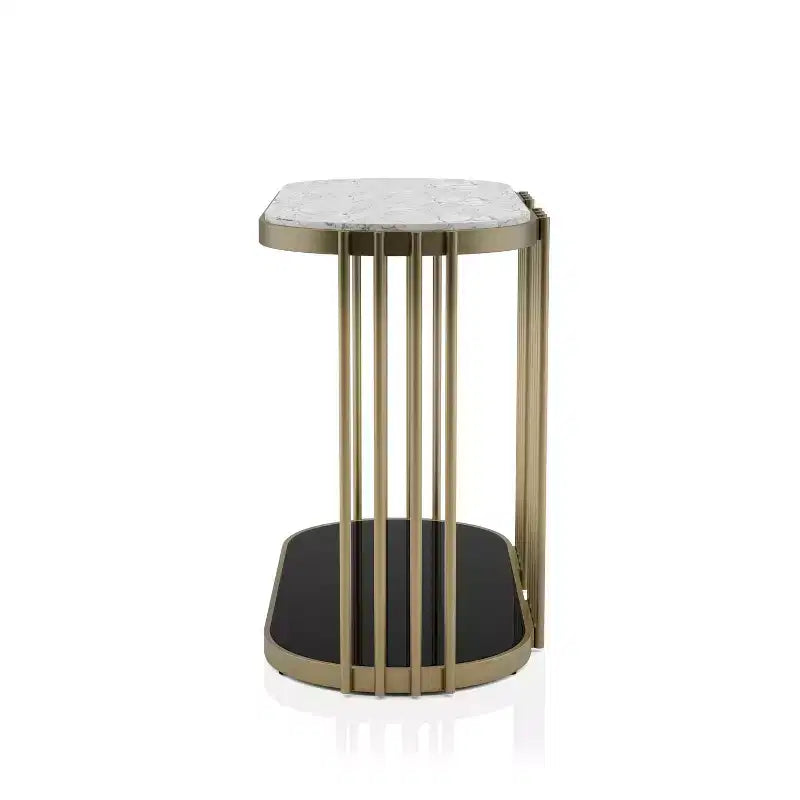 Table d'entrée Solstice Glam en laiton antique - HOMES: Inside + Out