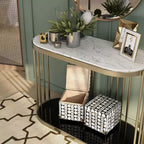 Table d'entrée Solstice Glam en laiton antique - HOMES: Inside + Out