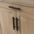 Meuble de bibliothèque Sauder Aspen Post 2 portes chêne Prime : style rustique, étagères réglables, cadre en MDF